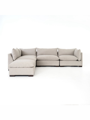 Westwood Four Piece Sectional With Ottoman In Bennett Moon