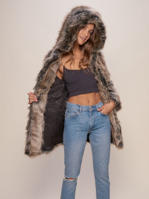 Grey Wolf Hooded Faux Fur Coat | Women's