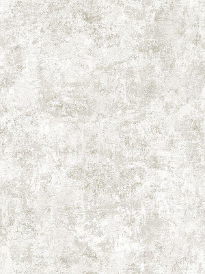 Distressed Gold Leaf Self-adhesive Wallpaper (single Roll) In Pearl By Tempaper