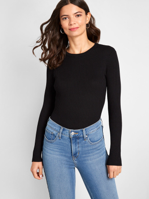 Rightly Ribbed Pullover Sweater