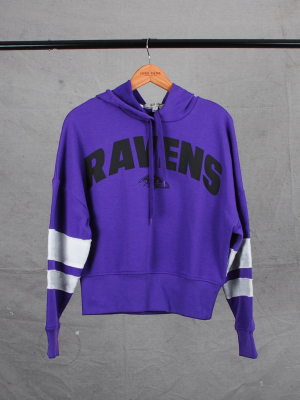 Womens Ravens Sideline Striped Fleece