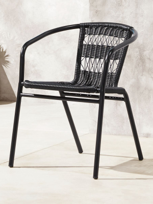 Rex Black Open Weave Chair