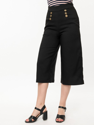 Unique Vintage 1940s Black Ginger Culottes