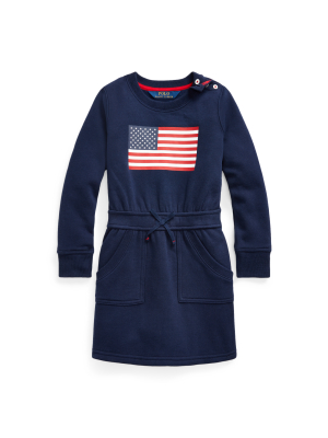 Flag Cotton-blend-fleece Dress