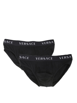 Versace Logo Band Two-pack Briefs