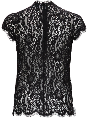 Dsquared2 Floral Lace Short-sleeve Blouse