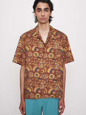 Sol Printed Shirt Brown Floral