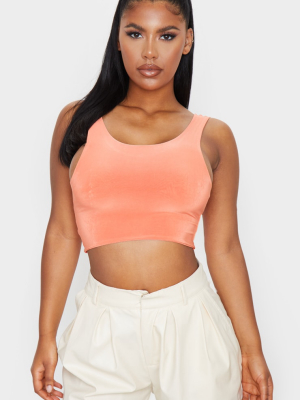 Orange Slinky Crop Top