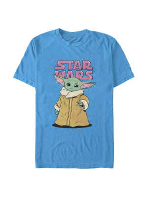 Men's Star Wars The Mandalorian The Child 80's Retro Cartoon T-shirt