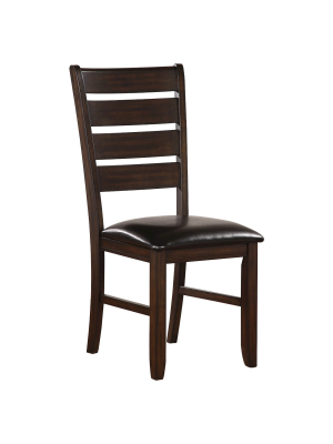 Set Of 2 Urbana Side Dining Chair Wood/espresso/black - Acme Furniture