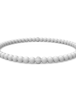 Beaded Stackable Silicone Bracelet - Misty Grey