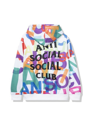 Anti Social Social Club Headrush All Over Hoodie White