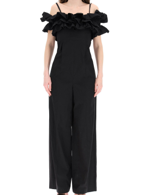 Msgm Tuta Ruffled Jumpsuit