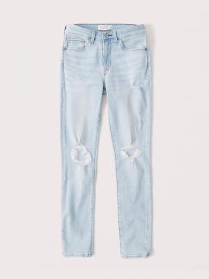 Mid Rise Super Skinny Ankle Jeans