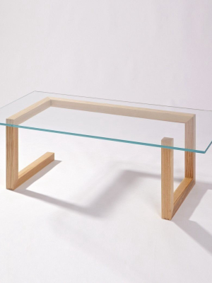 Mia Coffee Table - Glass & Wood