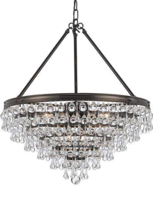 Calypso 8 Light Crystal Teardrop Chandelier