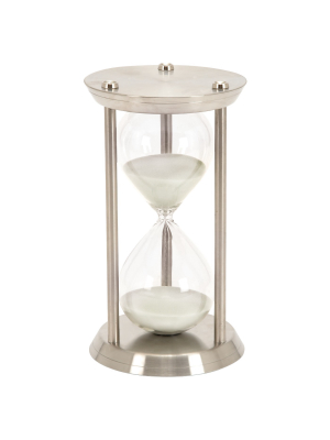 New Traditional Iron And Glass 60-minute Hourglass (12") - Olivia & May