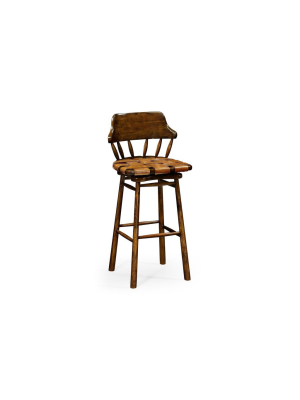 Country Style Leather Bar & Counter Stools