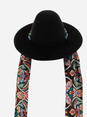 Maison Michel Ribbon Embellished Hat