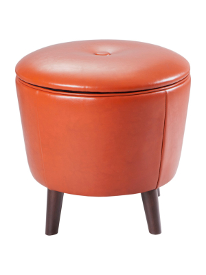 Storage Ottoman Orange