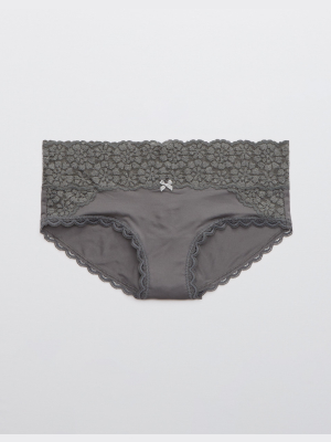 Aerie Sugar Cookie Lace Shine Boybrief Underwear