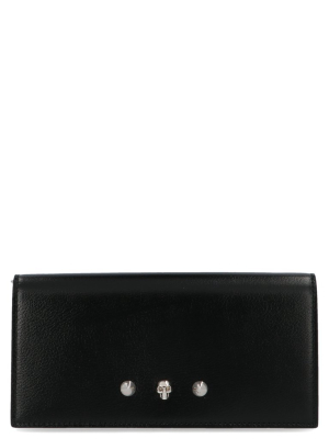 Alexander Mcqueen Chain Skull Continental Wallet