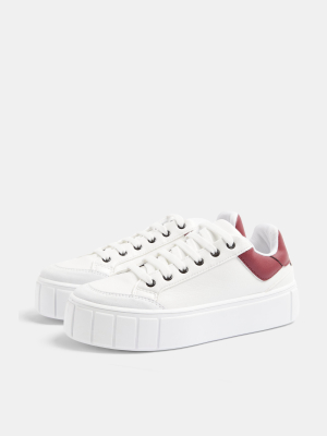 Chelsea Burgundy Lace Up Sneakers