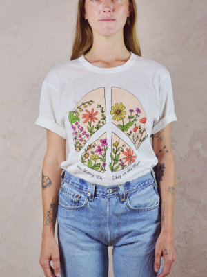 Peace Flower - Natural Tee