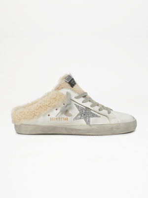 Superstar Sabot Sneakers - White, Silver & Beige