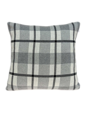 Grey Pillow Cover With Down Insert