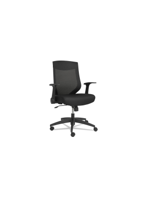 Alera Eb-k Series Synchro Mid-back Mesh Chair, Black/black Frame Ebk4217