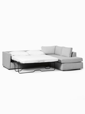 West Elm Harris Sleeper Sectional W/ Terminal Chaise - Autumn