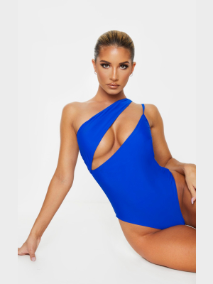 Cobalt Asymmetric Double Strap Swimsuit