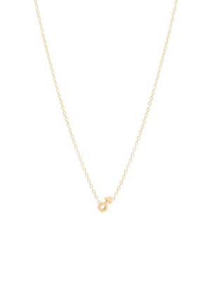 14k Itty Bitty Male Symbol Necklace