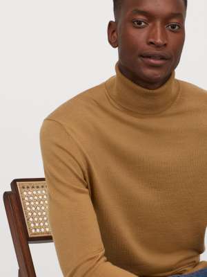 Merino Wool Turtleneck Sweater