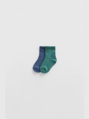 Two-pack Of Plain Socks