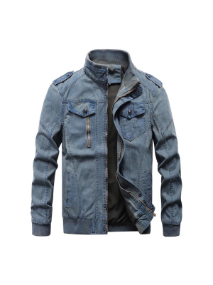 Pologize™ Durante Military Denim Jacket