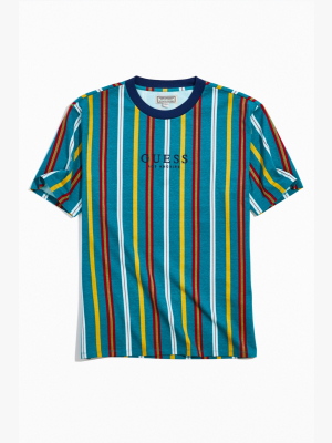 Guess Teal Party Stripe Tee