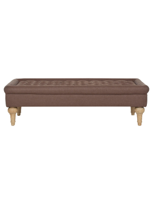 Thadius Cocktail Ottoman Brown - Safavieh