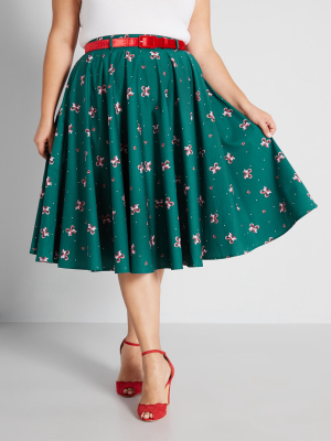 Sweetest Moments Of The Season Swing Skirt