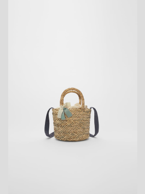 Mini Basket Bag With Ties