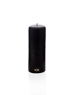 Black Pillar Candle, 3"x6"