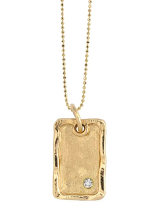 Julez Bryant 14k Gold Dana Small Dog Tag