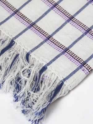 San Lucas Plaid White Kitchen Towel