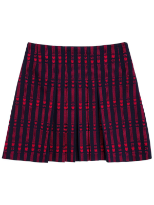 Gucci Kids Gg Star Heart Skirt