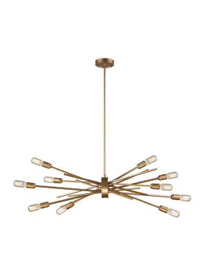 Xenia 10-light Chandelier In Matte Gold