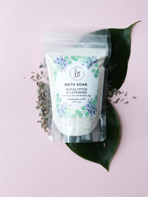 Eucalyptus & Lavender Salt Bath Soak Pouch