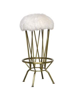 Noir Marsha Brass Bar Stool