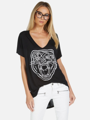 Celine Crystal Tiger Head