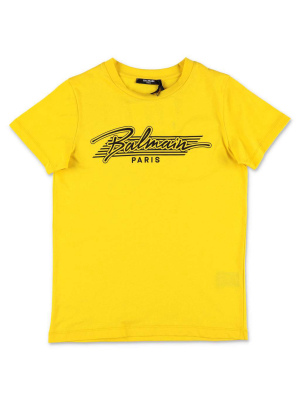 Balmain Kids Logo Printed T-shirt